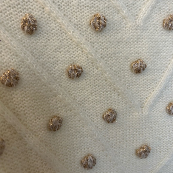 Urban Outfitters | Cream Pom Pom Sweater, Cropped - Picture 5 of 6